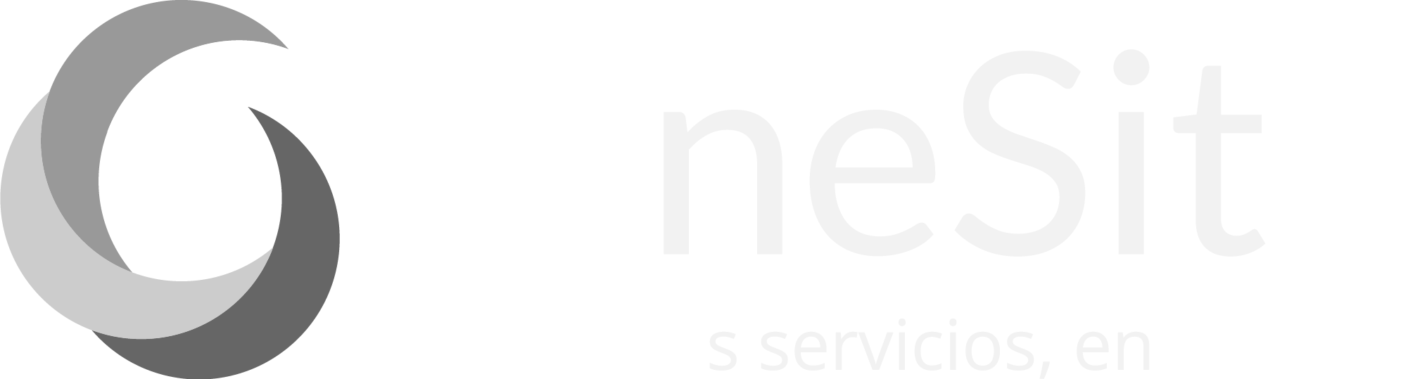 Logo OneSite versión monocromática