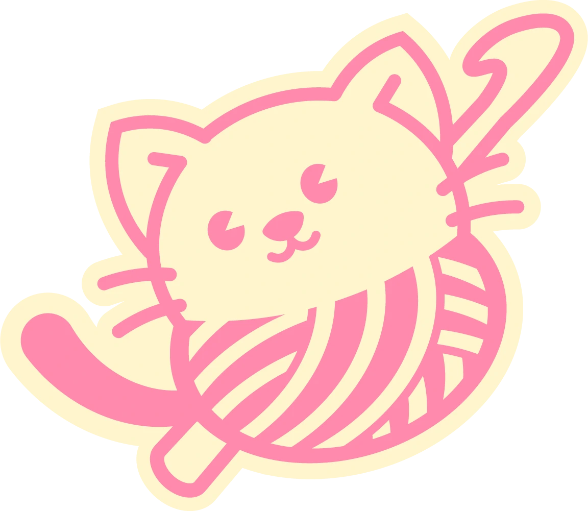 Mascota gato Liamigurumi con ovillo de lana