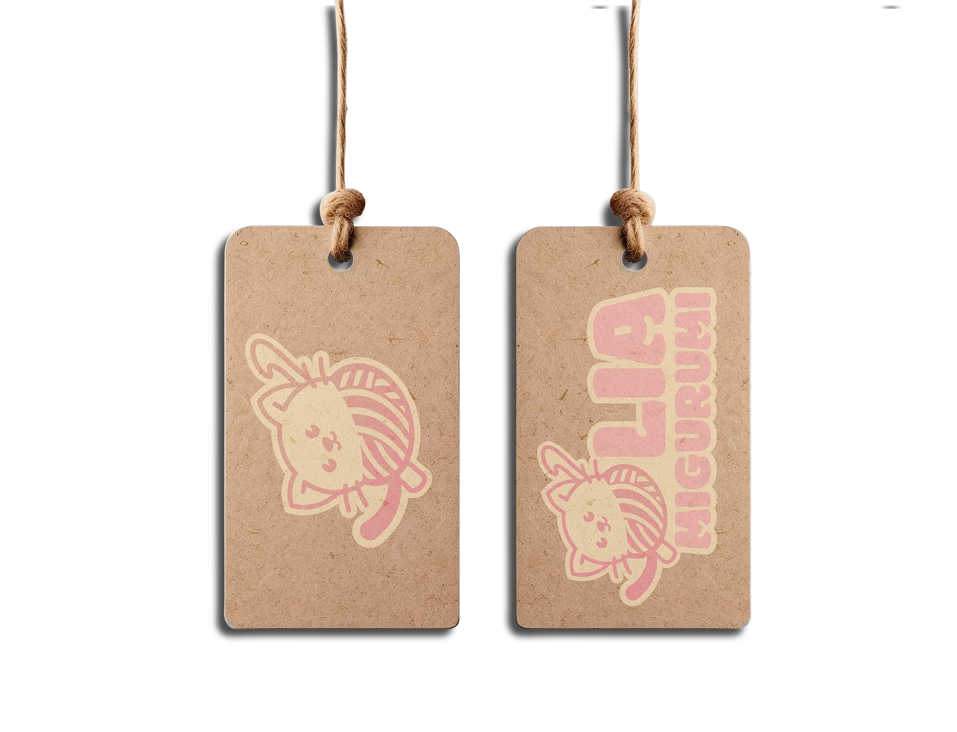 Etiquetas colgantes kraft con logo Liamigurumi