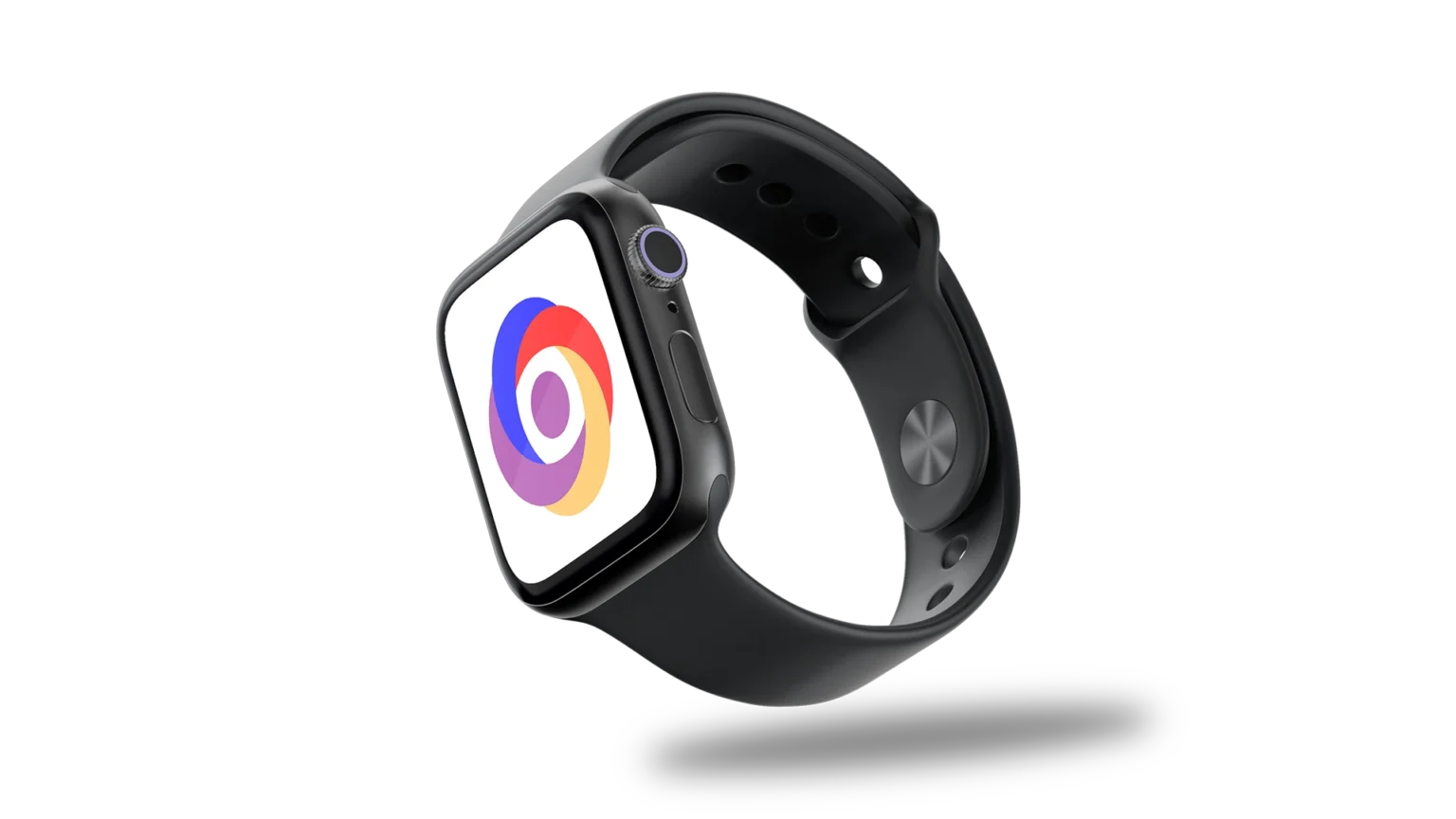 Logo OneSite aplicado en mockup de smartwatch negro