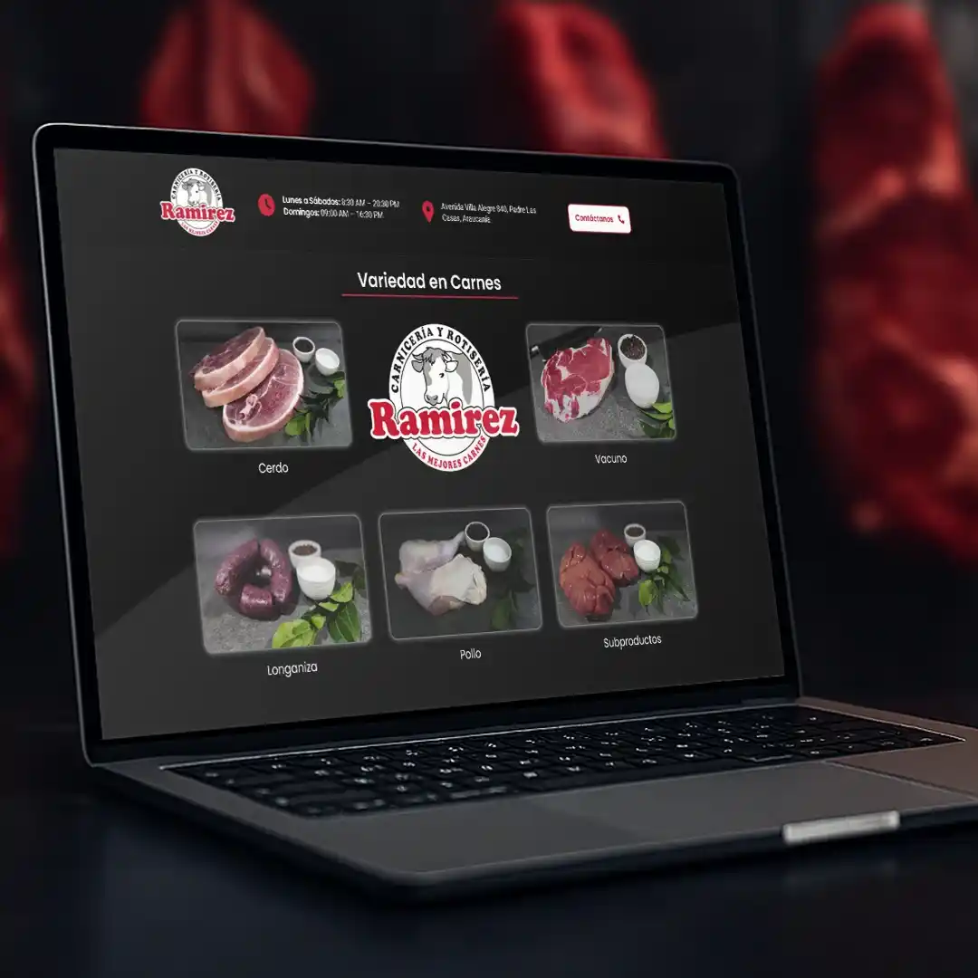 Portada del proyecto Sitio Web Carnicería Ramirez