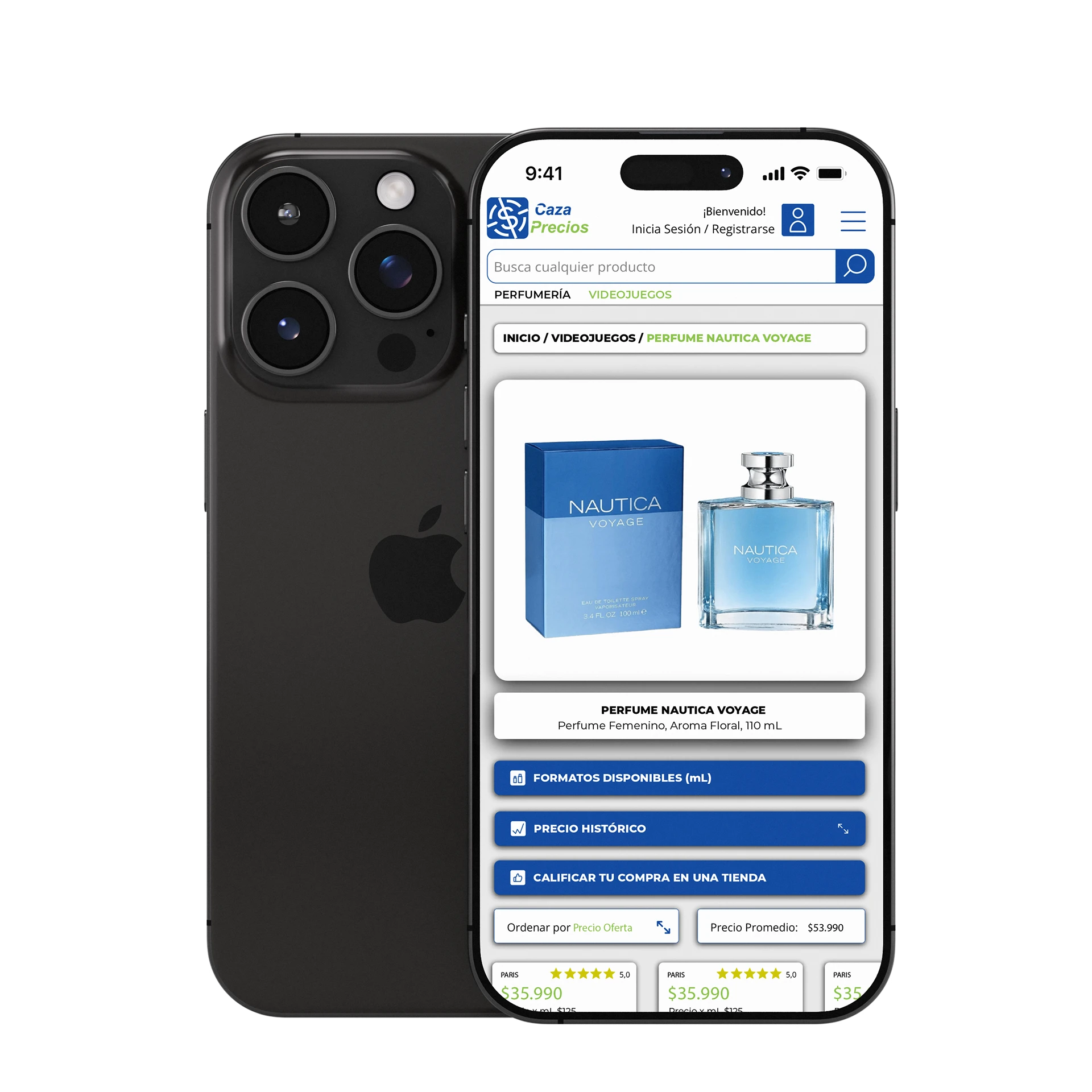 Producto CazaPrecios en smartphone